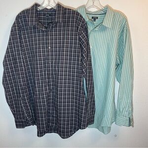 Apt. 9 Casual Button Down Shirts in Green and Purple